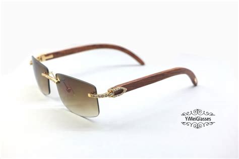 cartier wood glasses rimless style.